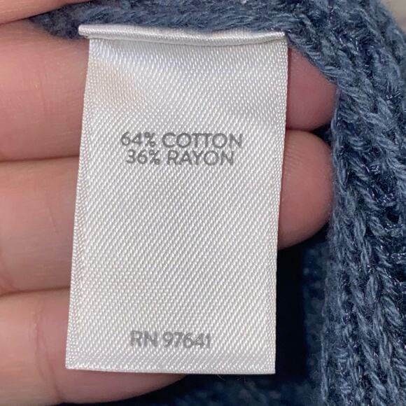 Pure Jill Blue Open Front Knit Cardigan - Picture 4 of 4